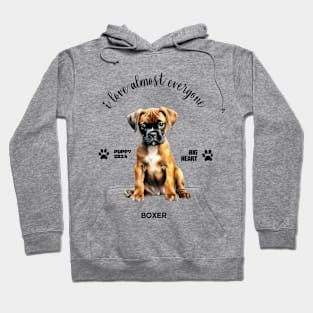 Boxer  i love almost everyone Hoodie